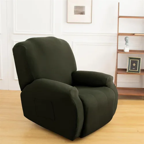 Vista 14 de LazyBoy - Funda para sillón reclinable, color liso, 4 piezas, fundas protectoras de muebles para sillón reclinable con bolsillo, funda para sofá
