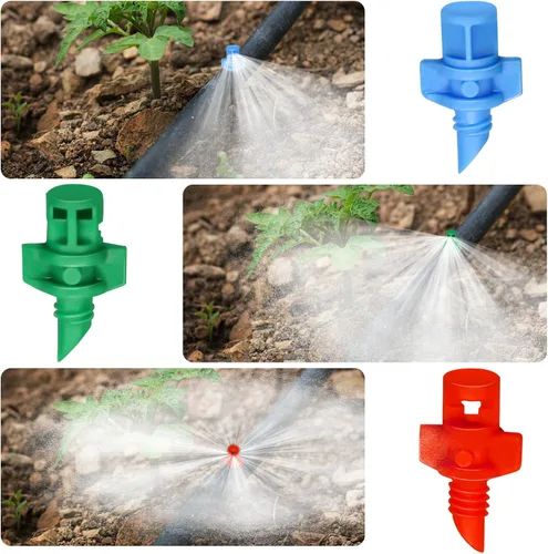 Vista 2 de 150 emisores de riego por goteo, cabezales de micro aspersores, rociadores de refracción de rociadores para plantas, sistema de agua de césped