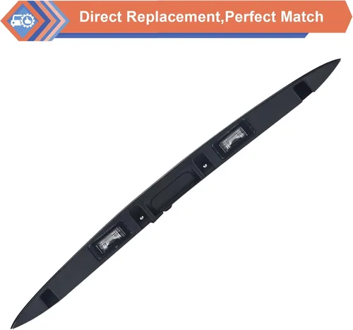 Vista 6 de Manija de portón trasero negro con lámpara, tapa de guarnición de portón trasero compatible con vehículos BMW Mini 2005-2015 Cooper series R56 R57