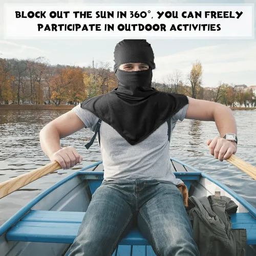 Vista 4 de Syhood 6 Pieces Balaclava Face Cover Breathable Long Neck Covers Summer Neck Protector for Men Sun Protection