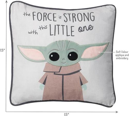 Vista 2 de Lambs & Ivy Star Wars The Child/Baby Yoda - Cojín decorativo para cuarto de bebé