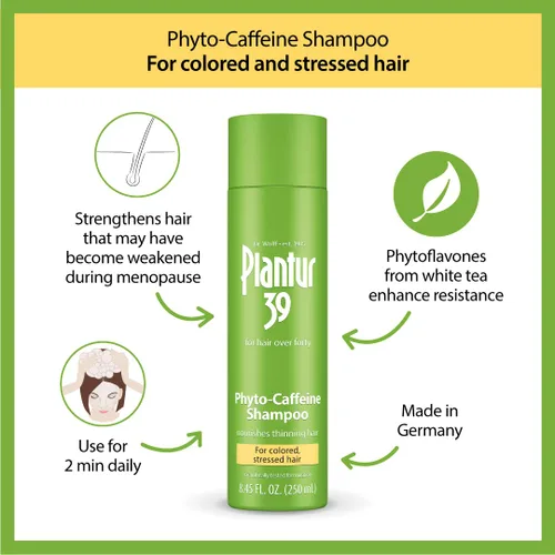 Vista 2 de Plantur 39 Champú Phyto-Caffeine para cabello teñido y estresado, 8.45 fl oz