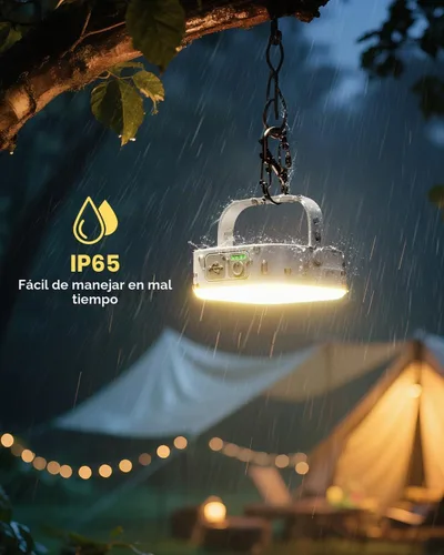 Vista 7 de Eventek Paquete de 2 Luces de Campamento de 20000mAh, Linterna de Campamento Recargable Total Hasta 288H y 4 Modos de Luz, Luces Portátiles