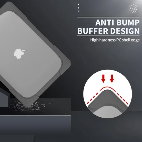 Vista 4 de Funut Funda compatible con MacBook Air de 11 pulgadas A1370 A1465, MacBook Air 11 Kickstand, carcasa rígida de plástico resistente para Apple Laptop