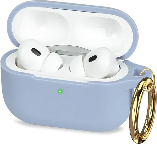 Vista 43 de Compatible con funda AirPods Pro 2019, Gawnock Funda de silicona suave y flexible para funda AirPods Pro para mujeres y niñas con llavero (Caqui)