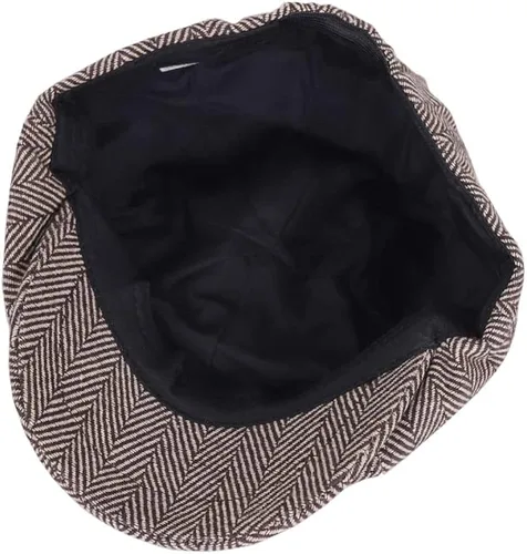 Vista 5 de Newsboy - Gorra para hombre, diseño de espiga, diseño de tweed, diseño de hiedra y gatsby, estilo vintage