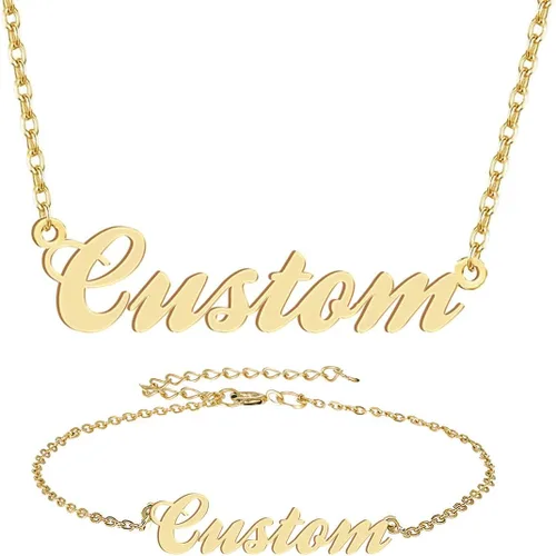 Vista 347 de Personalized Custom Name Pendant Necklace Stainless Steel for Women