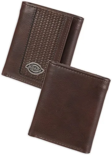 Vista 2 de Dickies Cartera triple de cuero para hombre, Negro
