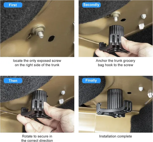 Vista 6 de Para Tesla Model 3 2026 Upgarde - Gancho trasero para maletero y bolsa de comestibles para Tesla Model 3 2017-2026, accesorios para maletero