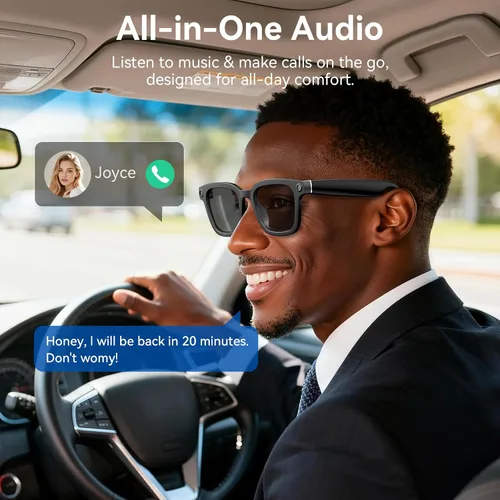 Vista 5 de Gafas inteligentes con cámara, gafas de grabación de video 1080P