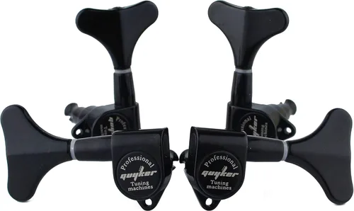 Vista 2 de Guyker Afinadores de Bajo para Guitarra (2R + 2L) - Clavijas de afinación con relación 1:17, cabezal sellado, reemplazo de máquina de afinación