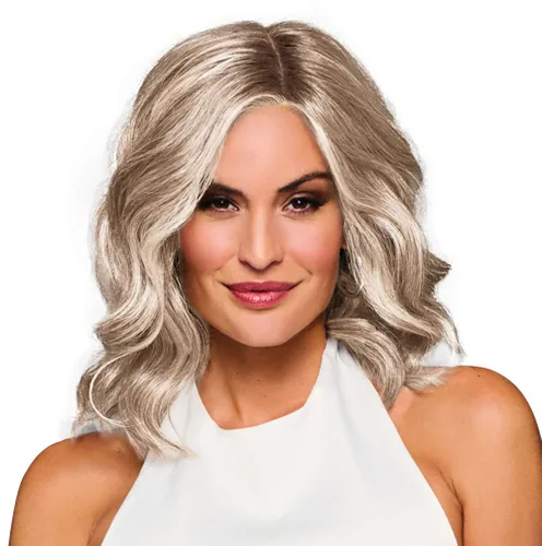 Vista 5 de Raquel Welch Bella Vida - Peluca ondulada en capas, 100% atada a mano, longitud de hombro por Hairuwear, gorra pequeña promedio, RL10/12 castaño