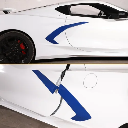 Vista 7 de CHEAYAR Cubierta de salida de aire lateral de la carrocería exterior compatible con Chevrolet Corvette C8 2020-2023, accesorios de ventilación