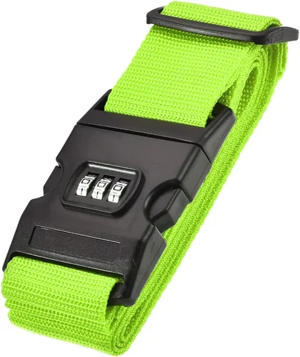 Vista 11 de uxcell Correa de equipaje para maleta con hebilla, cerradura de combinación, accesorio de embalaje de viaje de PP ajustable de 0.8 x 2.0 in, azul