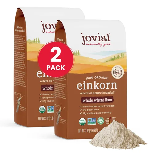 Vista 8 de Jovial Harina orgánica de trigo integral Einkorn – Harina de pan para hornear masa madre, alta proteína, sin OMG, para pizza y pasta orgánicas