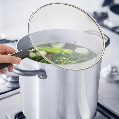 Vista 7 de Splatter Screen with Handle 3pcs Stainless Steel for Kitchen Cooking