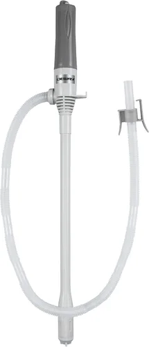 Vista 11 de DEWAY Bomba de transferencia de combustible, parada automática, funciona con pilas, gris, grande No Heavy Lifting, Hands-Free Use, Extra-Long