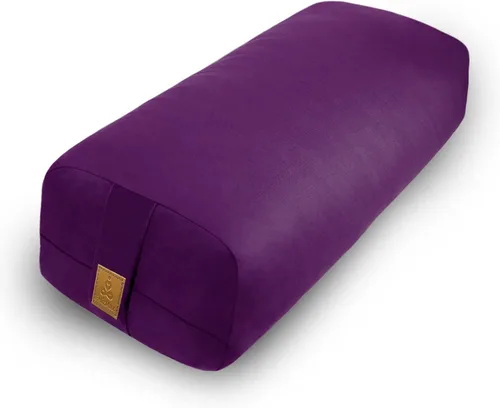 Vista 9 de Cojín de yoga de 26 x 10.5 x 5.5 pulgadas, cojín de meditación rectangular para masaje y apoyo de espalda, relleno de algodón transpirable, funda