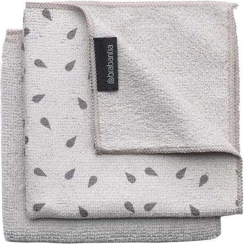 Vista 9 de Brabantia 2 paños de limpieza de microfibra (gris oscuro) trapos higiénicos absorbentes para lavar, limpiar y secar (12 x 12)