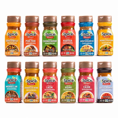 Vista 10 de iSpice Paquete de 24 Especias Gourmet - Colección Definitiva de Especias y Condimentos para Cocinar (Fusión de Cocina)
