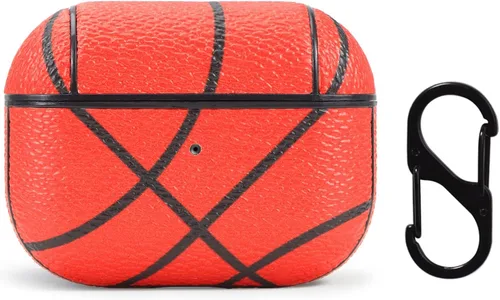 Vista 2 de Funda para Airpods Pro de 2ª generación, accesorios para la piel, funda de cuero con patrón deportivo para Airpods Pro 2022, baloncesto