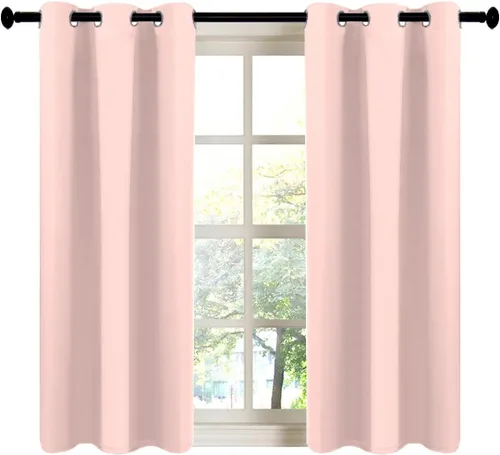 Vista 97 de LA PALMA Cortinas opacas con aislamiento térmico y ojales, para sala de estar, dormitorio, paquete de 2 paneles