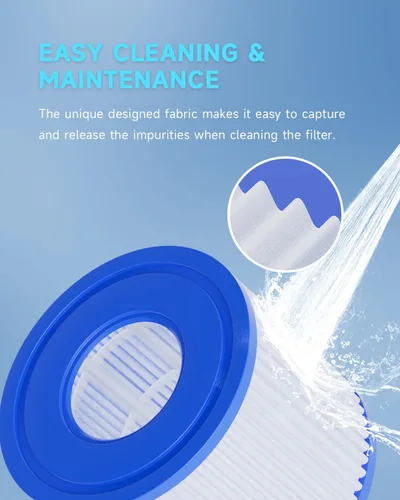 Vista 8 de AQUALTRA Cartucho de filtros para bañera de hidromasaje tipo VI compatible con Lay-Z Spa, 90352E 58323E 58323 58324 90427E Filtros inflables