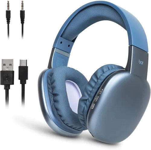 Vista 11 de iJoy - Auriculares ultra inalámbricos con micrófono, auriculares Bluetooth inalámbricos recargables sobre la oreja con 10 horas de reproducción