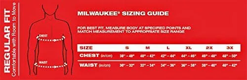 Vista 8 de Milwaukee - Sudadera con calefacción M12, iones de litio de 12 V, zonas de calor adelante y en la espalda, batería y cargador no incluidos, solo