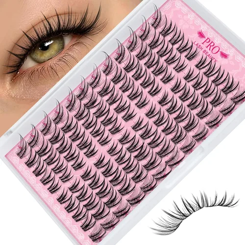 Vista 9 de PRO LASHBEAUTY Extensiones de pestañas postizas de volumen 5D-C-0.10-0.60 pulgadas, abanicos de pestañas postizas de tallo corto de 0.354 a 0.787