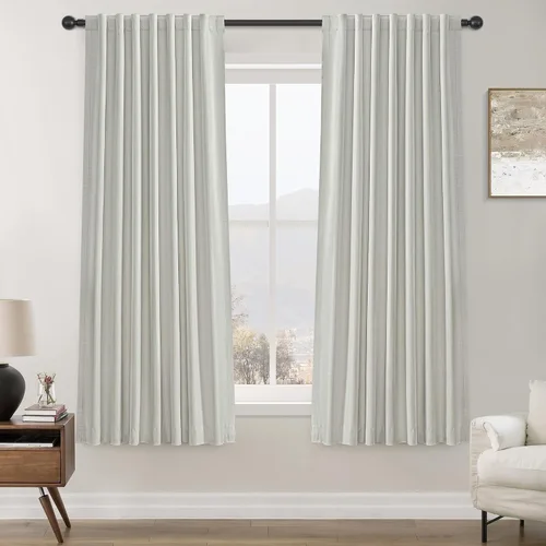 Vista 23 de Cortinas opacas de 54 pulgadas de largo para dormitorio, sala de estar, cortinas beige con aislamiento térmico, oscurecimiento de la habitación
