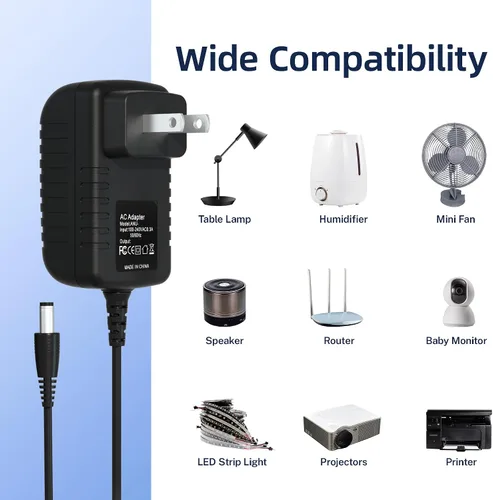 Vista 3 de ABLEGRID Fuente de alimentación de 12 voltios - Adaptador estándar de 2.5 amperios (12V 2.5A DC)