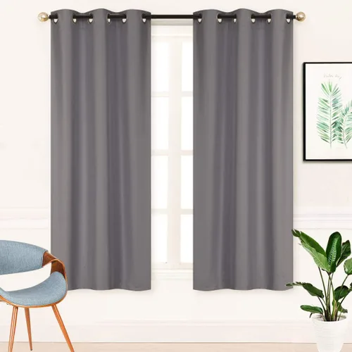 Vista 14 de Better Home Style 2 paneles de cortinas aisladas para cualquier ventana con ojales y ojales 100% opacos, color liso, 2 paneles de 36 pulgadas
