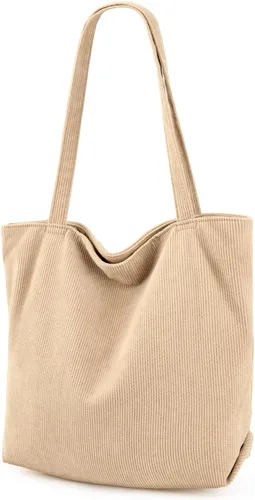 Vista 20 de Bolso de pana Iioscre para mujeres, bolsos hobo con cierre de cremallera, bolsos de hombro casuales de gran capacidad con bolsillos interiores