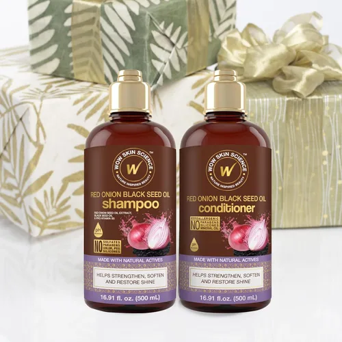 Vista 7 de WOW Skin Science Champú y acondicionador Red Onion Black Seed Duo 16.9 oz