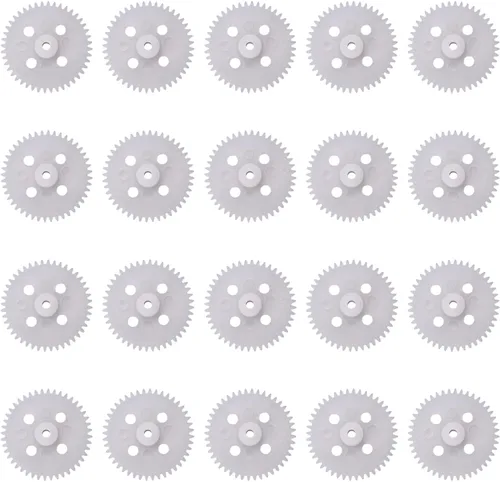 Vista 8 de Bettomshin - 10 engranajes helicoidales de 19x2x6mm/0.75x0.08x0.24"(ODxIDxT) 36102B engranaje de plástico de 0.5 módulos, blanco de alta velocidad