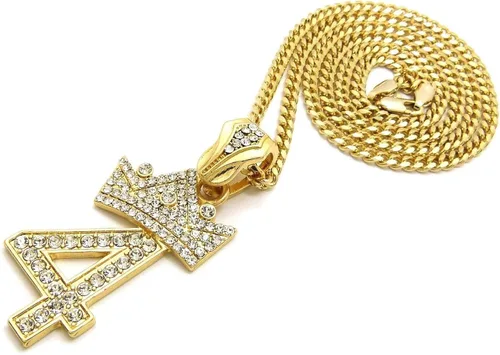 Vista 3 de Shiny Jewelers USA COLGANTE CUBANO DE CADENA CUBANA DE 3 mm24" PARA HOMBRES, Metal, Circonia cúbica