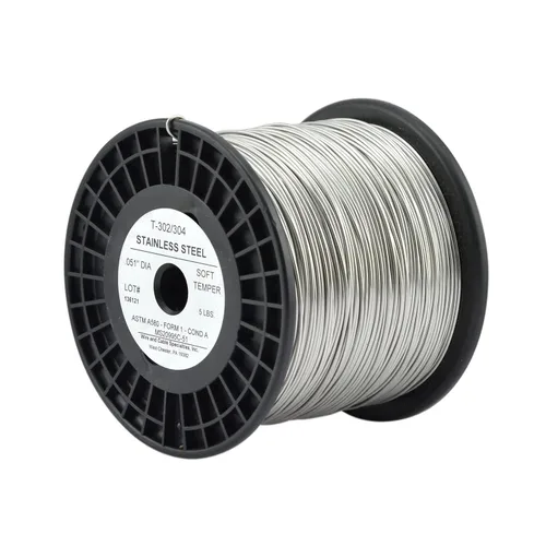 Vista 22 de Alambre de bloqueo, T302/304 de acero inoxidable, NASM20995, MS20995C, ASTM A580 Cond A, AMS5697, 0.020 pulg (0.51 mm), 1 lb (0.45 kg) Lata