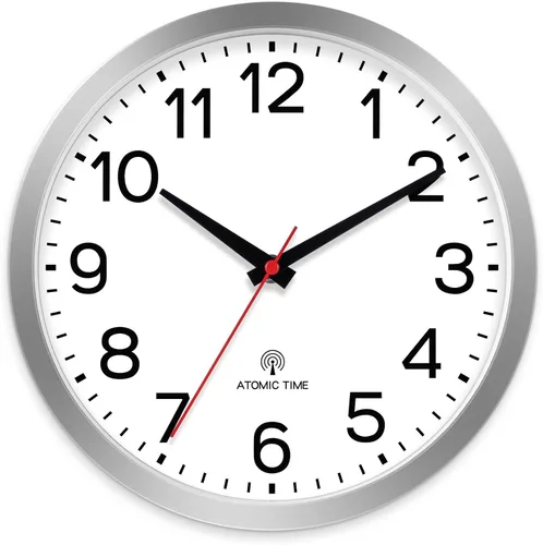 Vista 29 de AKCISOT 8 Inch Wall Clock, Silent Battery Operated Analog Clock, Black