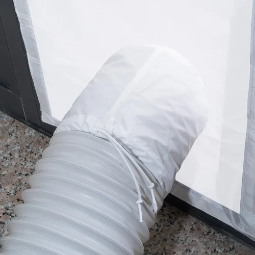 Vista 4 de HOOMEE Sello de ventana deslizante ajustable con tubo para aire acondicionado portátil nuevo 14x36 pulgadas
