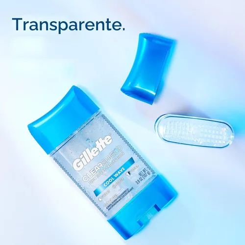 Vista 2 de Gillette Advanced Clear Gel Antitranspirante Cool Wave Paquete de 5 unidades de 3.8 onzas de peso neto de 19 onzas