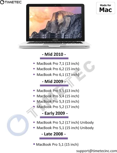 Vista 4 de Timetec 4 GB compatible con Apple DDR3 1067MHz / 1066MHz PC3-8500 CL7 doble rango para Mac Book, Mac Book Pro, iMac, Mac mini