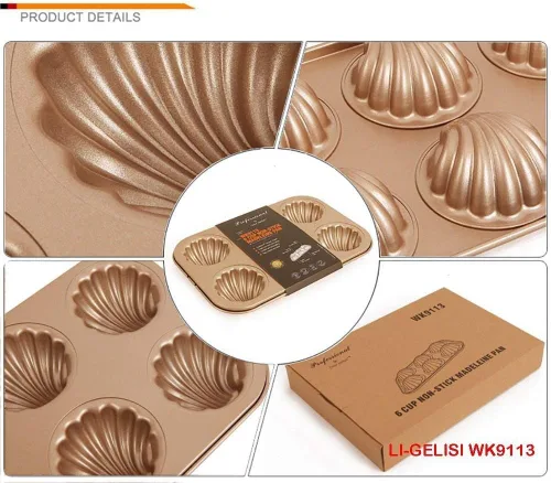 Vista 4 de LI-GELISI Moldes antiadherentes para tartas novedosas, 6 tazas, molde antiadherente para tartas