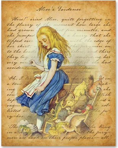 Vista 30 de Alicia en el país de las maravillas - Póster de pared sin marco de 11 x 14 pulgadas - Regalos y decoraciones perfectos de Alicia en el país