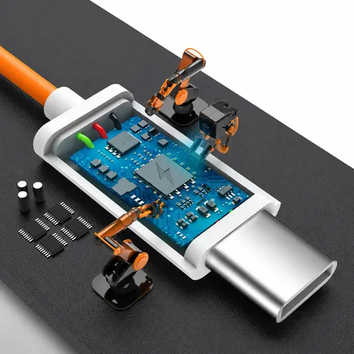 Vista 6 de Cable Carplay naranja de 1.5 pies para iPhone 17/16/15, cable USB A a USB C compatible con iPhone 17Air, 17/16/15 Pro Max, 17E/16E/Plus, iPad