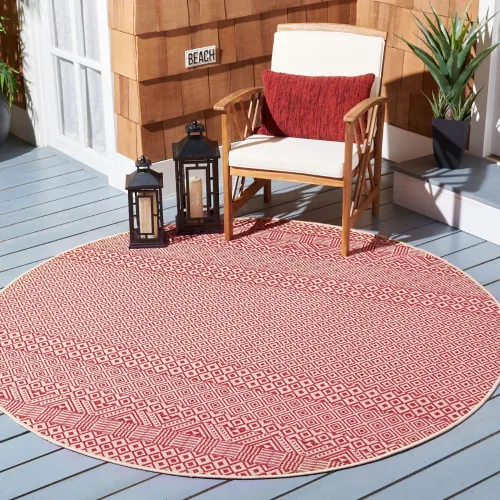Vista 38 de SAFAVIEH Alfombra lavable para exteriores, colección Courtyard de 2.3 x 6.7 pies, beige y azul aguamarina, no desprende pelusa y es fácil