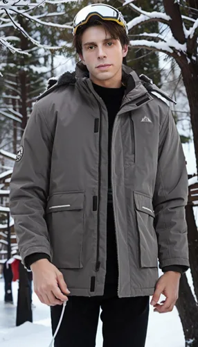 Vista 4 de MOERDENG Chaqueta impermeable de nieve para hombre, chaqueta de esquí a prueba de viento, chaqueta de snowboard con capucha