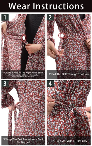 Vista 5 de PRETTYGARDEN - Vestido largo de verano cruzado para mujer, con cuello en V, estilo bohemio, floral, manga corta, dobladillo con volantes