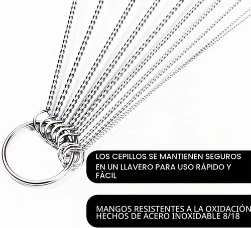 Vista 6 de Juego de cepillos de limpieza de tubos de 10 pulgadas, paquete de 5 cepillos pequeños de nailon extra largos con asas flexibles para botellas Negro
