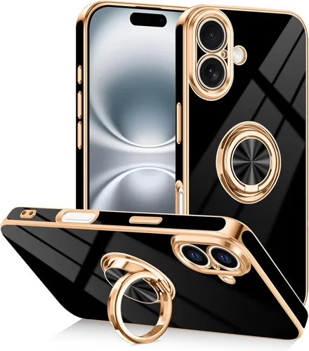 Vista 22 de Funda diseñada para iPhone 17 Pro Max con soporte de anillo, color azul